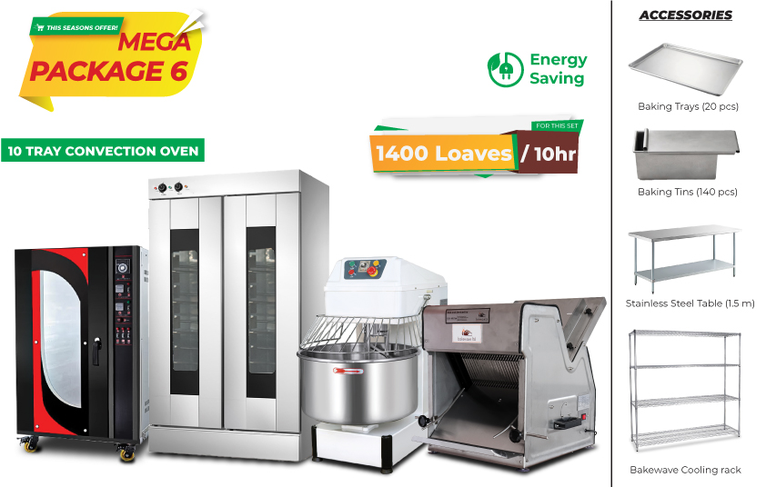 Mega Package 6 (1400 loaves/10hrs - Energy Saving)